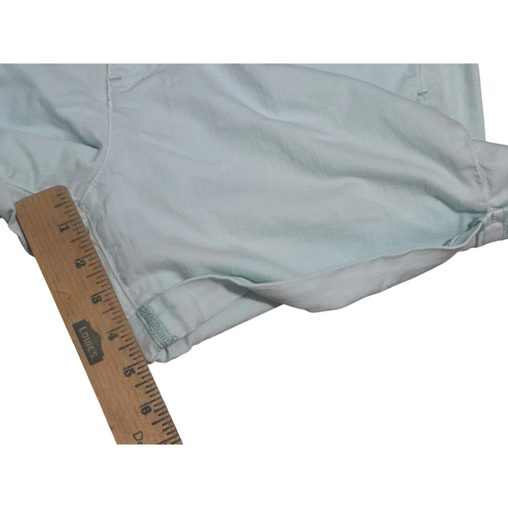 Tommy Hilfiger Womens Mint‎ Green Cuffed Denim Chino Shorts Mid Rise Size 12